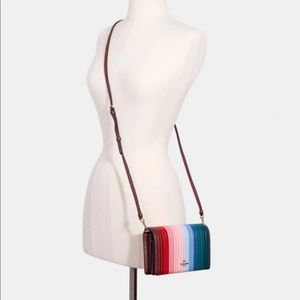 Anna Foldover ombré rainbow crossbody NIB
